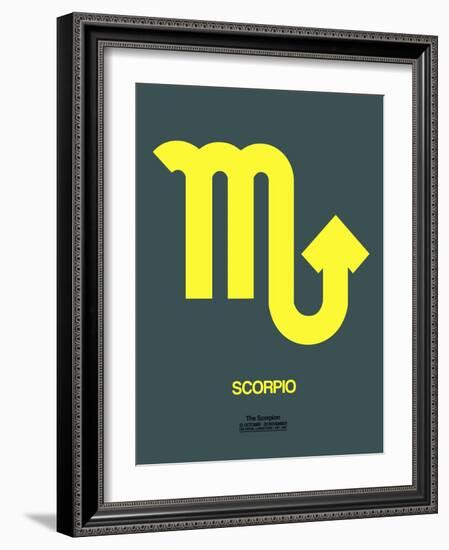 Scorpio Zodiac Sign Yellow-NaxArt-Framed Art Print