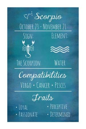 Scorpio Zodiac Sign Art Print by Veruca Salt | Art.com