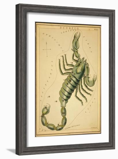 Scorpius Constellation, Zodiac Sign, 1825-Science Source-Framed Giclee Print