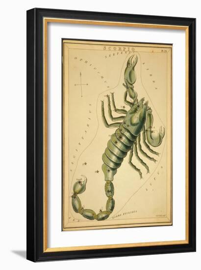 Scorpius Constellation, Zodiac Sign, 1825-Science Source-Framed Giclee Print