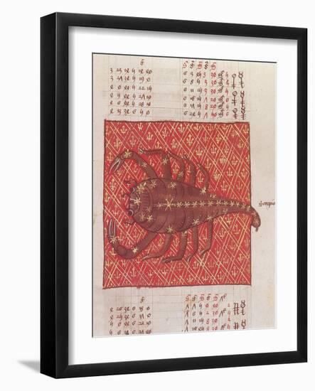 Scorpius Constellation, Zodiac Sign, Ptolemy-Science Source-Framed Giclee Print