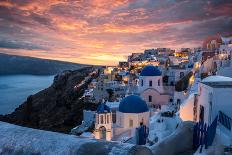 The Famous Blue and White City Oia,Santorini-scorpp-Photographic Print