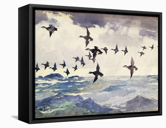 Scoters over Water, 1924 watercolor on paper-Frank Weston Benson-Framed Premier Image Canvas