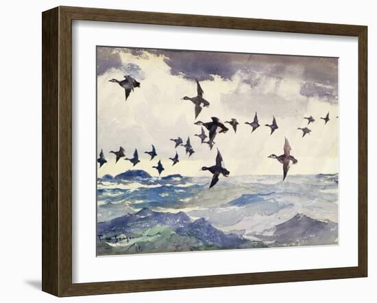 Scoters over Water, 1924 watercolor on paper-Frank Weston Benson-Framed Giclee Print