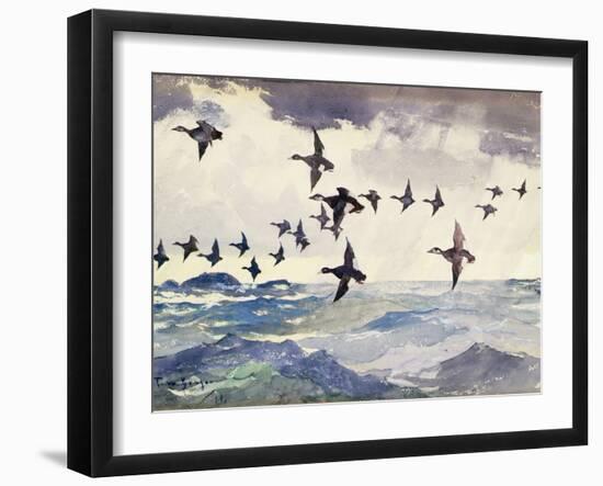 Scoters over Water, 1924 watercolor on paper-Frank Weston Benson-Framed Giclee Print