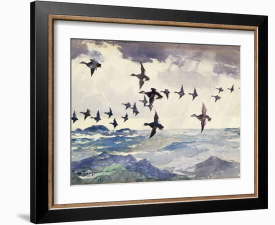 Scoters over Water, 1924 watercolor on paper-Frank Weston Benson-Framed Giclee Print