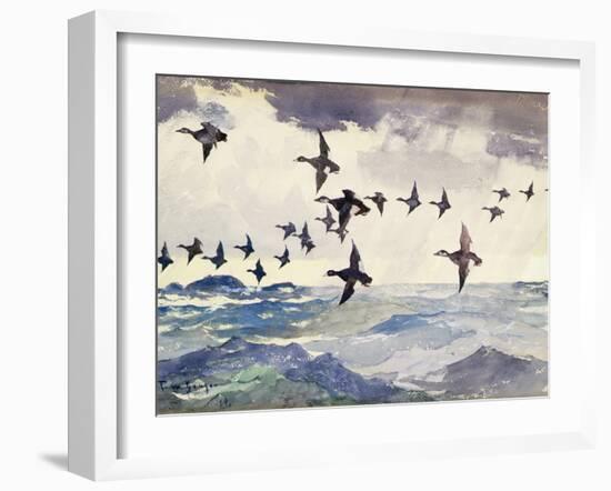 Scoters over Water, 1924 watercolor on paper-Frank Weston Benson-Framed Giclee Print