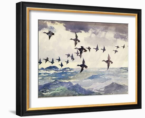 Scoters over Water, 1924 watercolor on paper-Frank Weston Benson-Framed Giclee Print