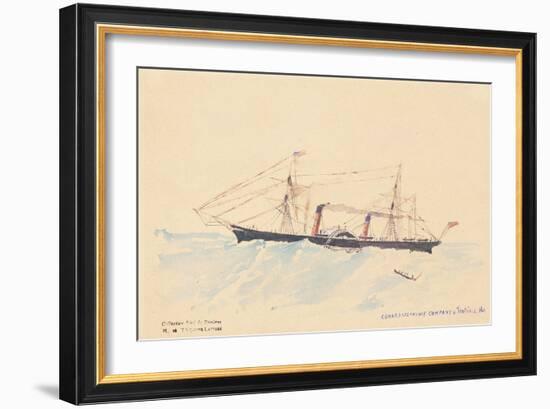 Scotia', a Cunard Steamship, C.1879-80-Henri de Toulouse-Lautrec-Framed Giclee Print