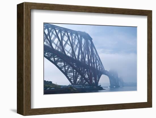 Scotland, Edinburgh, Forth Bridge, Fog-Thomas Ebelt-Framed Photographic Print