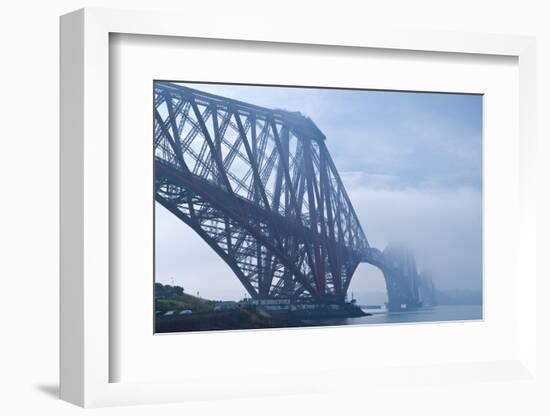 Scotland, Edinburgh, Forth Bridge, Fog-Thomas Ebelt-Framed Photographic Print