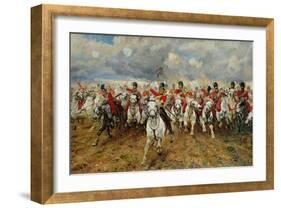 Scotland for Ever! 1881-Lady Butler-Framed Giclee Print