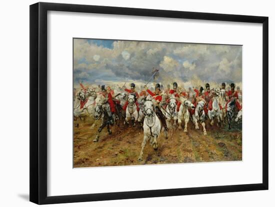 Scotland for Ever! 1881-Lady Butler-Framed Giclee Print