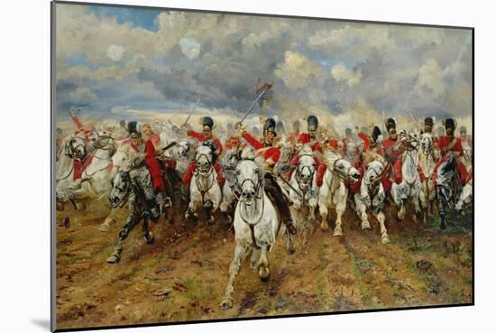 Scotland for Ever! 1881-Lady Butler-Mounted Giclee Print