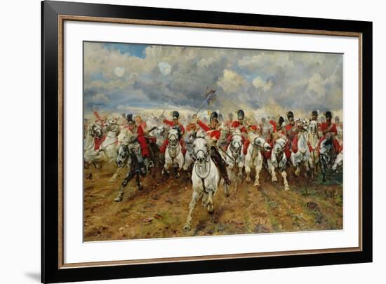 Scotland for Ever! 1881-Lady Butler-Framed Giclee Print