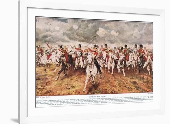 Scotland for Ever, Illustration from 'Hutchinson's History of the Nations'-Lady Butler-Framed Giclee Print