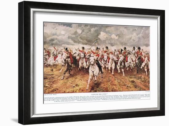 Scotland for Ever, Illustration from 'Hutchinson's History of the Nations'-Lady Butler-Framed Giclee Print