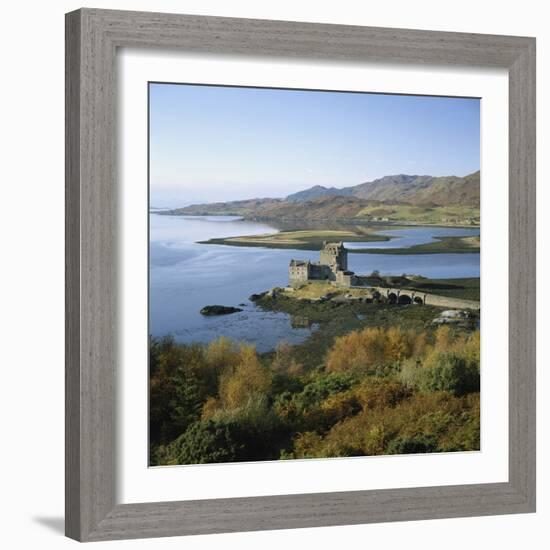 Scotland, Highlands, Eilean Donan Castle, Elevated View-Roy Rainford-Framed Photographic Print