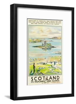 Scotland, Kishmul Castle Isle of Barra, Poster Advertising British Railways, 1952-null-Framed Giclee Print