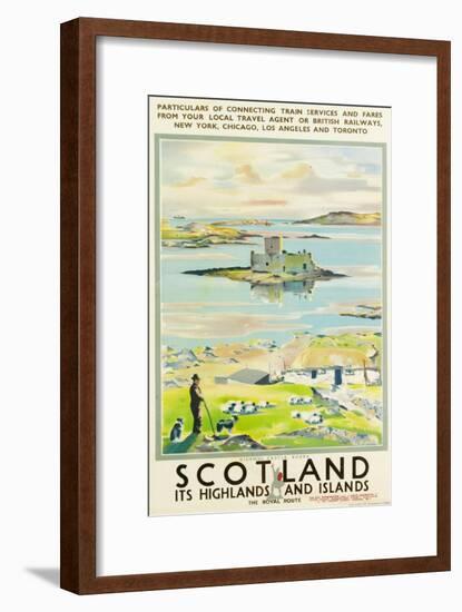 Scotland, Kishmul Castle Isle of Barra, Poster Advertising British Railways, 1952-null-Framed Giclee Print