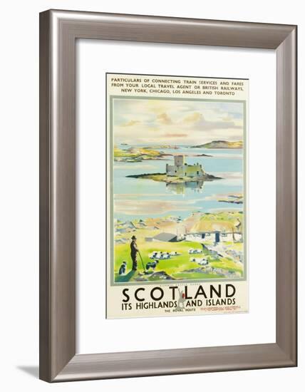Scotland, Kishmul Castle Isle of Barra, Poster Advertising British Railways, 1952-null-Framed Giclee Print