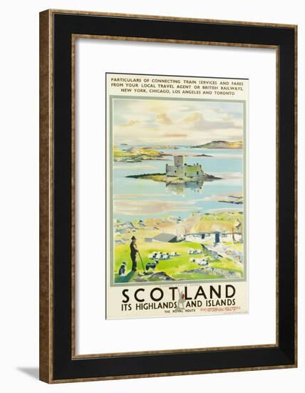 Scotland, Kishmul Castle Isle of Barra, Poster Advertising British Railways, 1952-null-Framed Giclee Print