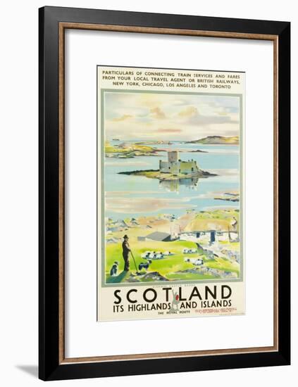 Scotland, Kishmul Castle Isle of Barra, Poster Advertising British Railways, 1952-null-Framed Giclee Print