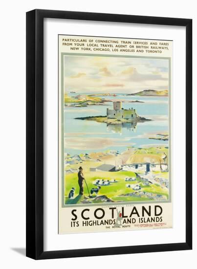 Scotland, Kishmul Castle Isle of Barra, Poster Advertising British Railways, 1952-null-Framed Giclee Print