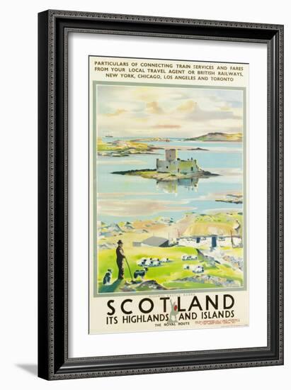 Scotland, Kishmul Castle Isle of Barra, Poster Advertising British Railways, 1952-null-Framed Giclee Print