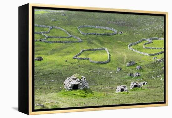 Scotland, St Kilda Archipelago, Hirta Island, Abandoned Settlement-Martin Zwick-Framed Premier Image Canvas