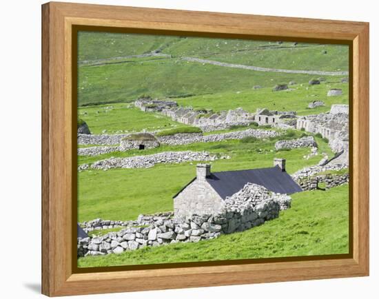Scotland, St Kilda Islands, Hirta Island, Abandoned Settlement-Martin Zwick-Framed Premier Image Canvas