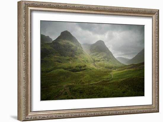 Scotland The Road To Glencoe By The Three Sisters-Philippe Manguin-Framed Premium Photographic Print