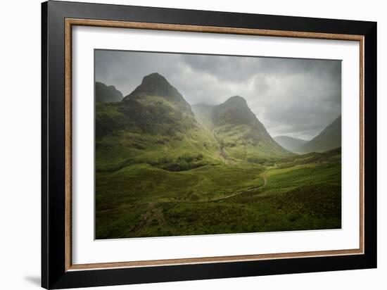 Scotland The Road To Glencoe By The Three Sisters-Philippe Manguin-Framed Premium Photographic Print