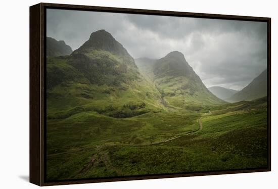 Scotland The Road To Glencoe By The Three Sisters-Philippe Manguin-Framed Stretched Canvas