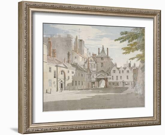 Scotland Yard with Part of the Banqueting House, Whitehall, Westminster, London, C1776-Paul Sandby-Framed Giclee Print