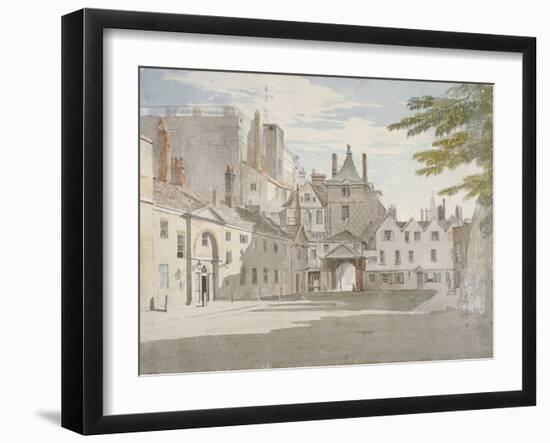 Scotland Yard with Part of the Banqueting House, Whitehall, Westminster, London, C1776-Paul Sandby-Framed Giclee Print