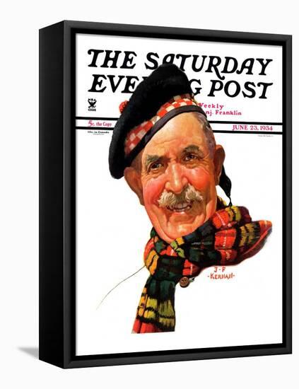 "Scotsman," Saturday Evening Post Cover, June 23, 1934-J.F. Kernan-Framed Premier Image Canvas