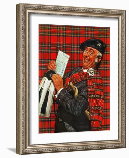 "Scotsman with Savings Bonds," October 9, 1943-Howard Scott-Framed Giclee Print