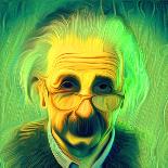 Albert Einstein, 2022 (Digital Painting)-Scott J Davis-Giclee Print