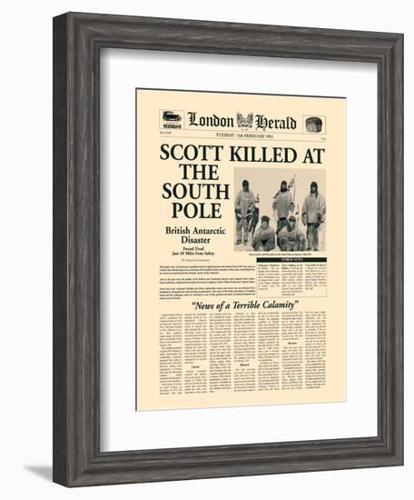 Scott Killed at the South Pole-The Vintage Collection-Framed Art Print