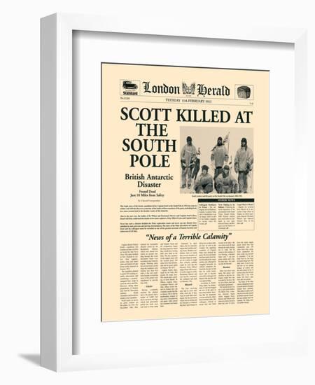 Scott Killed at the South Pole-The Vintage Collection-Framed Art Print