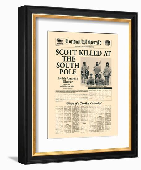 Scott Killed at the South Pole-The Vintage Collection-Framed Art Print