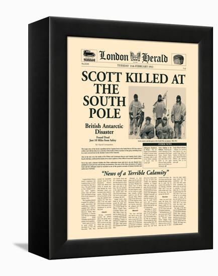 Scott Killed at the South Pole-The Vintage Collection-Framed Stretched Canvas