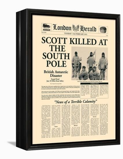 Scott Killed at the South Pole-The Vintage Collection-Framed Stretched Canvas