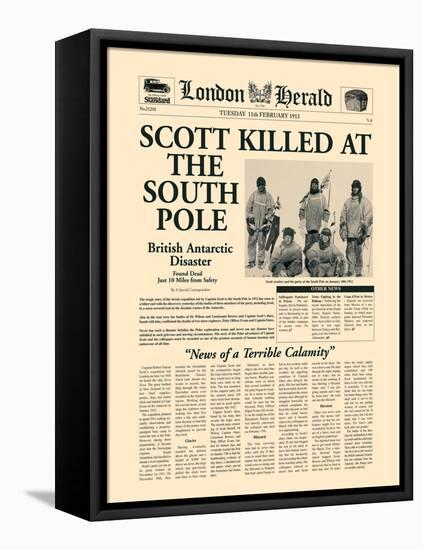 Scott Killed at the South Pole-The Vintage Collection-Framed Stretched Canvas