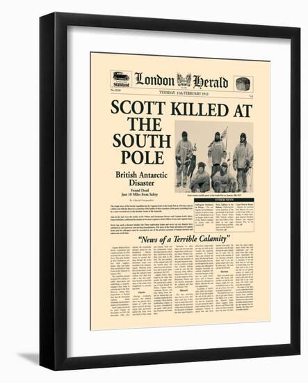 Scott Killed at the South Pole-The Vintage Collection-Framed Art Print