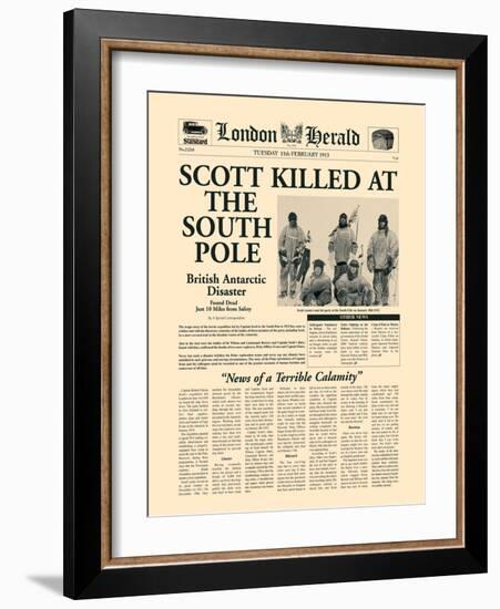 Scott Killed at the South Pole-The Vintage Collection-Framed Art Print