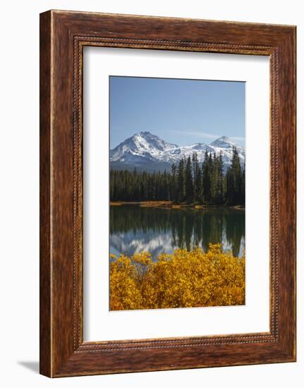 Scott Lake with Sister Mts, Willamette National Forest Oregon, USA-Jamie & Judy Wild-Framed Photographic Print