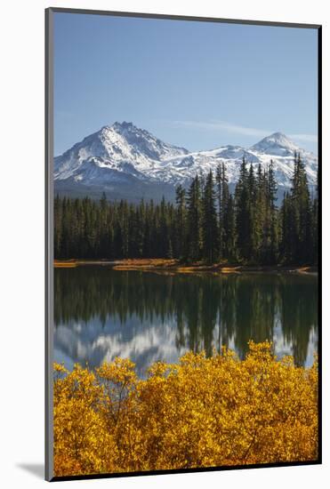 Scott Lake with Sister Mts, Willamette National Forest Oregon, USA-Jamie & Judy Wild-Mounted Photographic Print