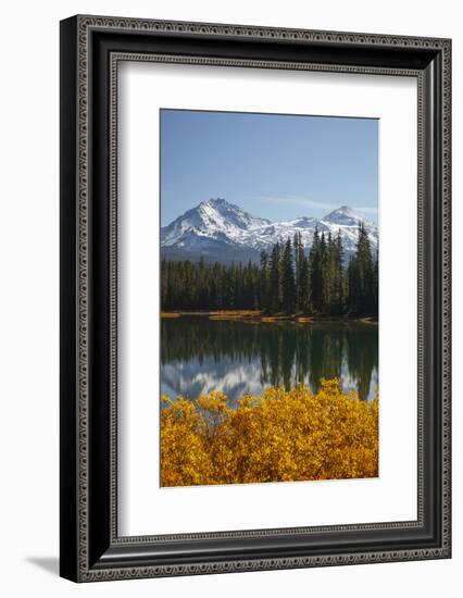 Scott Lake with Sister Mts, Willamette National Forest Oregon, USA-Jamie & Judy Wild-Framed Photographic Print